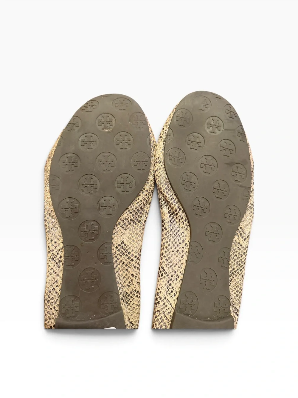 Tory Burch Reva Snakeskin Leather Ballet Flats size 10.5